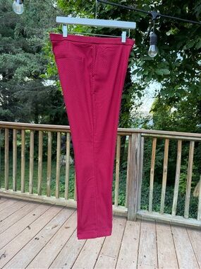 Jules & Leopold Burgundy Textured Pull On Slim Pants XL
